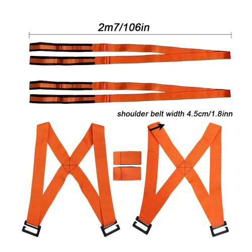 Moving Straps Furniture Moving Adjustable Straps 2-Person Lifting and Moving System Shoulder Lifting and Moving for Move Furniture, Appliances, Mattresses