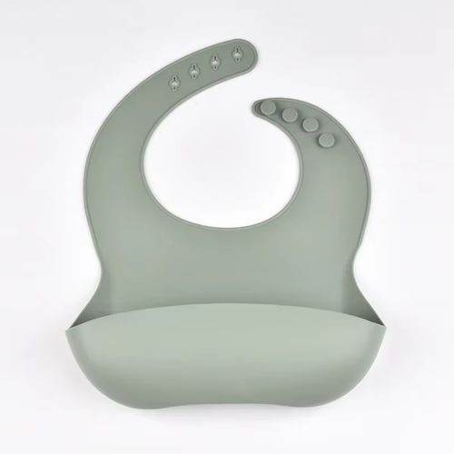 PandaEar Silicone Bibs for Babies Toddlers Adjustable Waterproof Soft Durable Bibs for eating with Large Pocket Food Catcher
