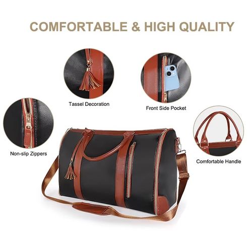 PU Travel Storage Bag, Folding Travel Bag, Large-capacity Hand-held Travel Bag, Multi-functional Waterproof Travel Organizer