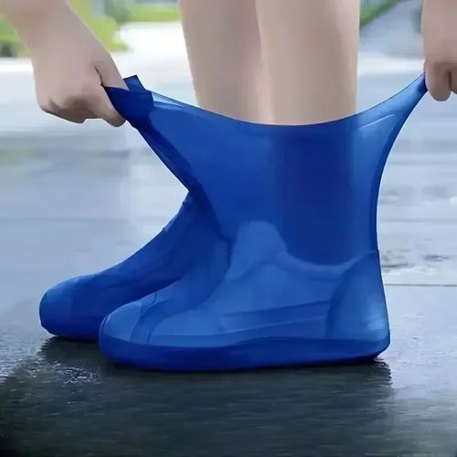Unisex Waterproof Shoe Covers Lightweight Durable PVC Rain Boots Bright Yellow Elastic Fit Suitable for Rainy Days Hand Wash Or Dry Clean Rain Gear Rainy Day Footwear Flexible Footwear Rain Shoe Protective Cover Rain Shoe Cover