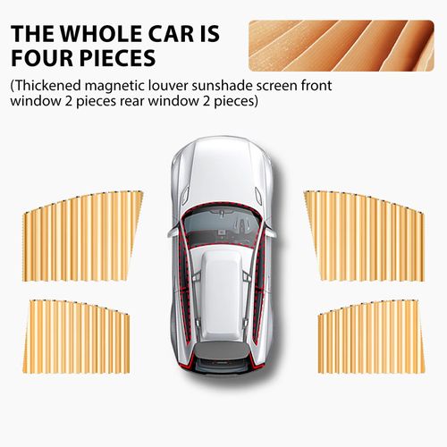 2PCS Magnetic Car Sunshade Window Curtain Auto Window Sun Shade Privacy Sun UV Protection Window Shield Car Interior Accessories
