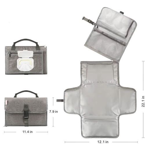 Portable Diaper Changing Pad Portable Baby Changing Pad with Pockets Waterproof Travel Diaper Changing Station Kit Baby Gifts