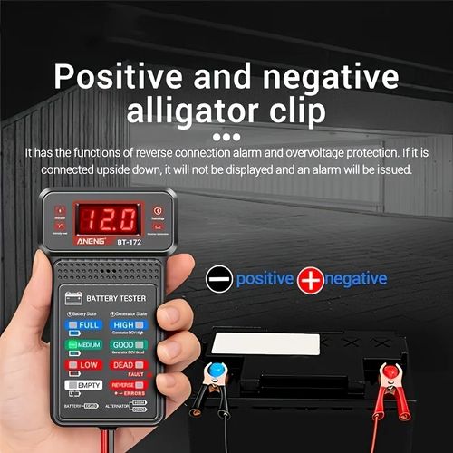 Smart car battery tester, suitable for home self-testing and repair shops, one-click diagnosis of lifespan and capacity, rapid fault detection, intuitive data display, compatible with multiple car models, usable in 10 different scenarios