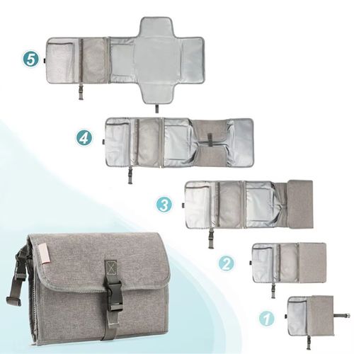 Portable Diaper Changing Pad Portable Baby Changing Pad with Pockets Waterproof Travel Diaper Changing Station Kit Baby Gifts