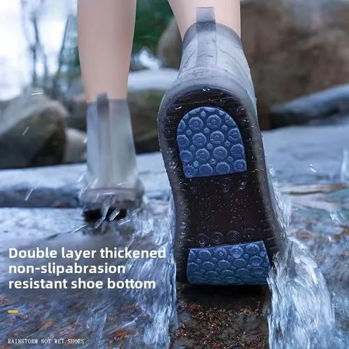 Unisex Waterproof Shoe Covers Lightweight Durable PVC Rain Boots Bright Yellow Elastic Fit Suitable for Rainy Days Hand Wash Or Dry Clean Rain Gear Rainy Day Footwear Flexible Footwear Rain Shoe Protective Cover Rain Shoe Cover