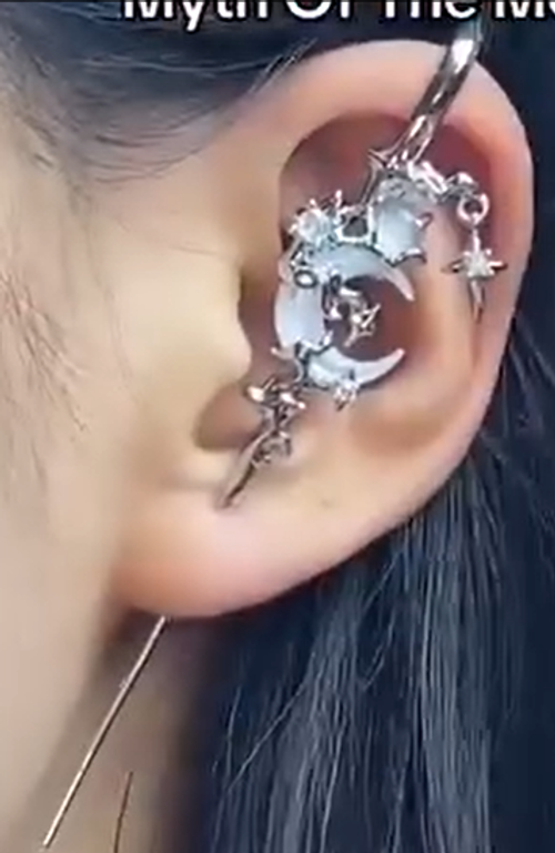 MYTH OF THE MOON Ear Hook Needle Piercing Earring