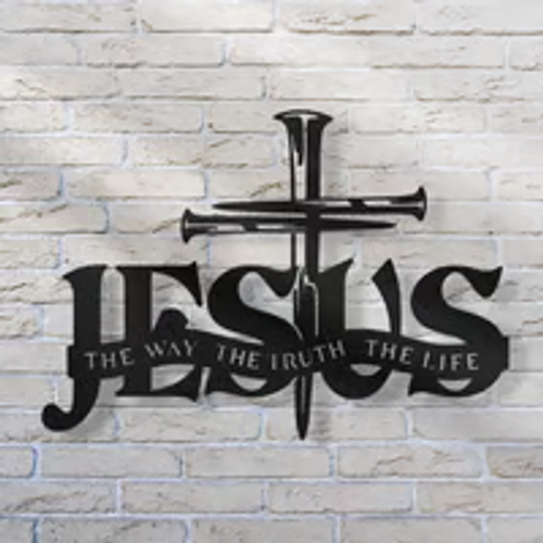 Jesus The Way The Truth The Life Metal Wall Art
