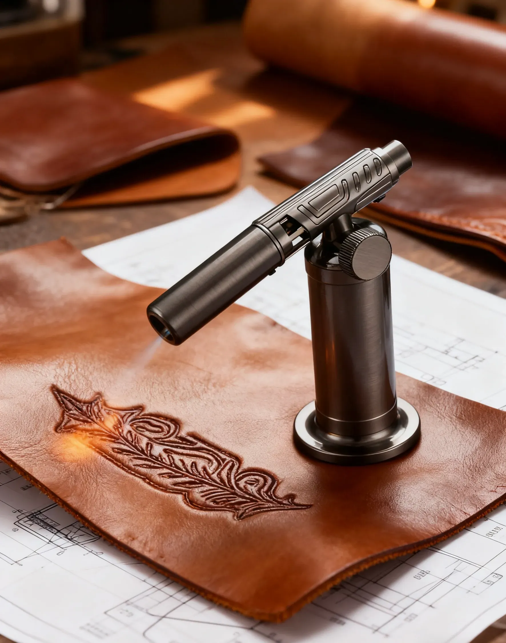 All-metal Windproof Butane Flame  High-temperature Flame Torch Lighter