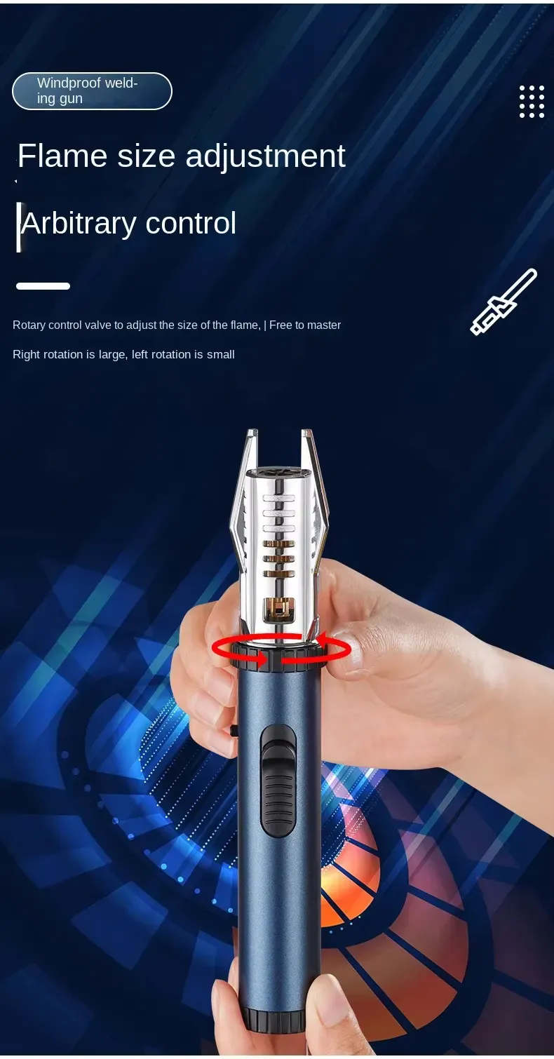 High Quality Welding Guns Refillable Butane Windproof Torch Lighter Powerful