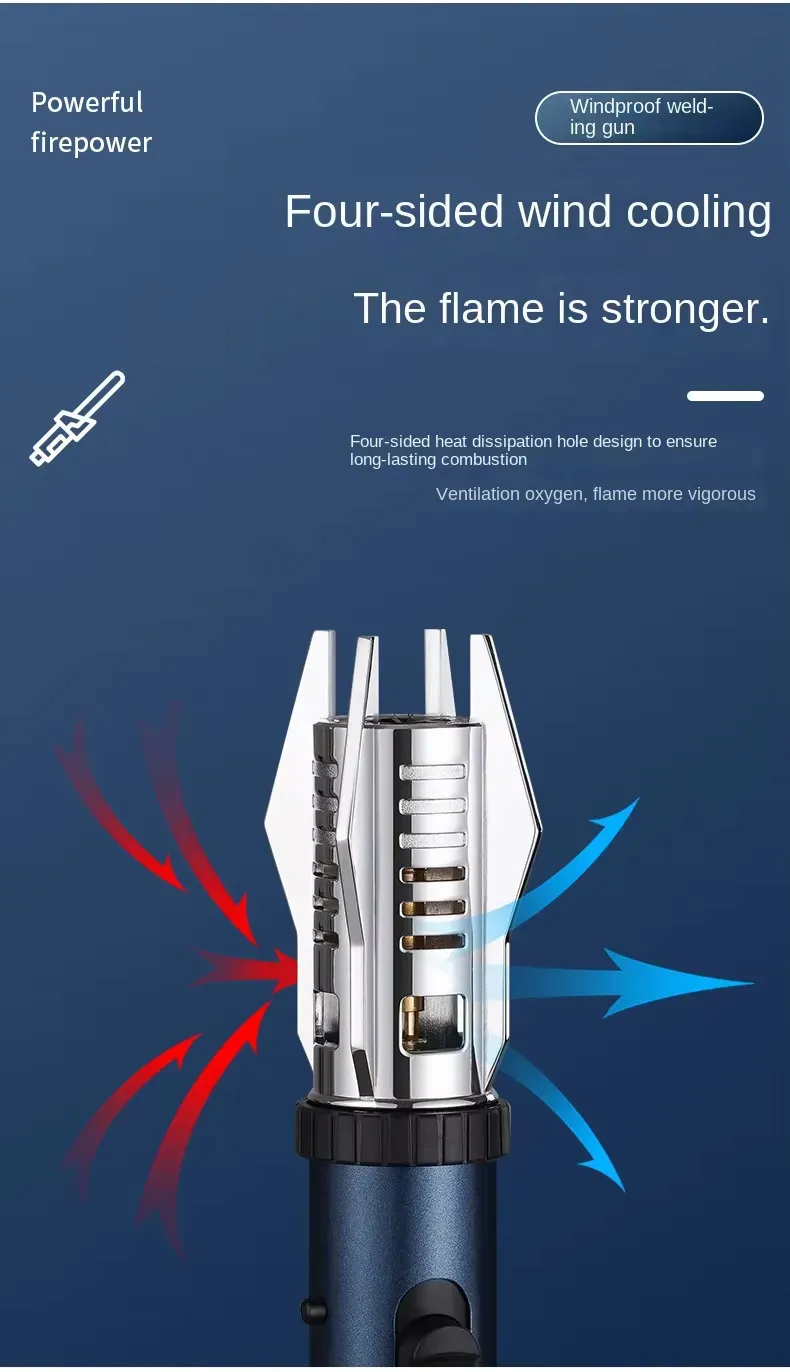 High Quality Welding Guns Refillable Butane Windproof Torch Lighter Powerful