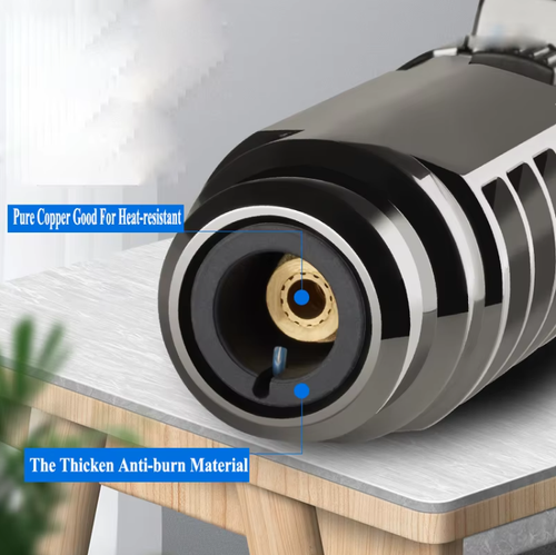 2025 Classic Metal Cigar Lighter Refillable Butane Windproof Portable Jet Flame Lighter with Bottle Opener Safety Lock SG006