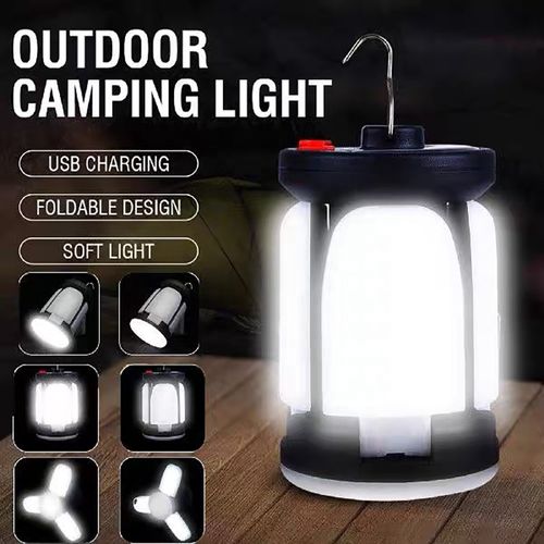 ZT-03 Portable USB rechargeable LED solar light, foldable outdoor hanging light for camping emergency charging.