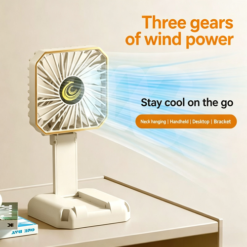 TX-FS02 Foldable Handheld Mini Fan Rechargeable, Doubles as a Phone Stand  Portable USB Desktop Fan