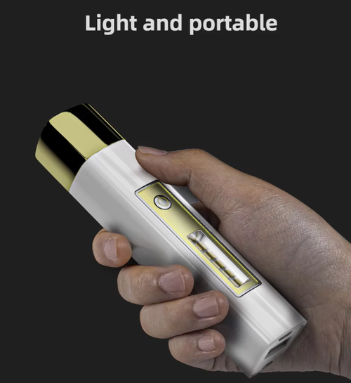 Mini Portable Strong Light Flashlight Rechargeable High Lumens Small Home Light Side Light Power Bank Outdoor Led Flashlight
