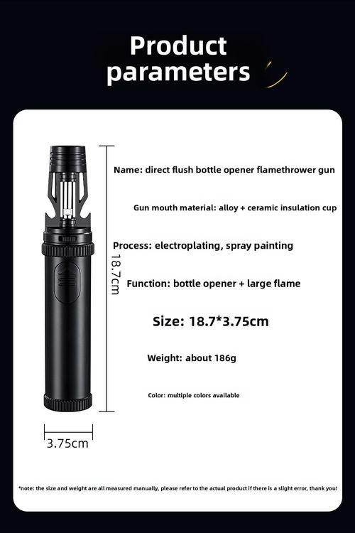Multifunctional Torch Lighter Refillable Jet Flame Windproof Lighter Barbecue Bottle Opener（No gas)