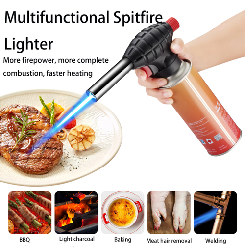 Portable butane welding gas ignition lighter flame gun flashlight camping and hiking ODM support kitchen use