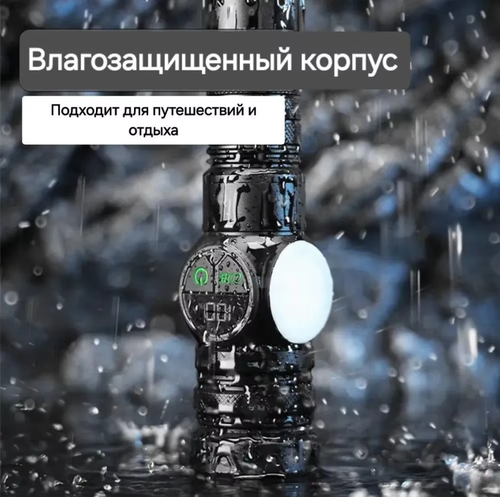 Long-distance LED tactical flashlight, USB rechargeable magnetic flashlight, 1500 high lumens adjustable focus outdoor flashlight, IP65