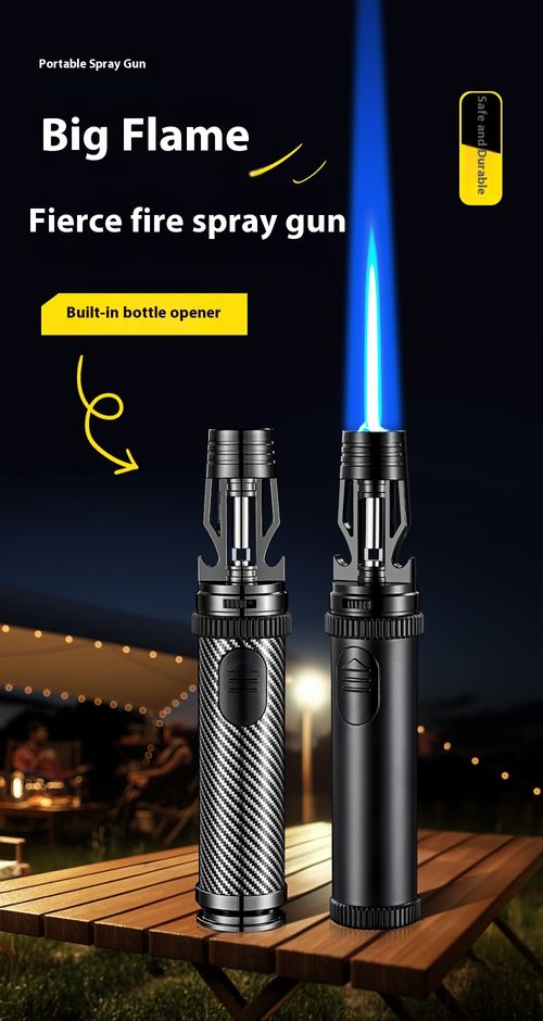 Multifunctional Torch Lighter Refillable Jet Flame Windproof Lighter Barbecue Bottle Opener（No gas)