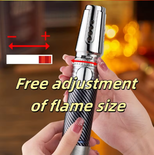 DB-606 Outdoor barbecue ignition device - propane inflator, 1300-degree metal lighter, with safe lock for cigar and barbecue use