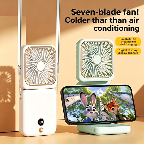 TX-FS02 Foldable Handheld Mini Fan Rechargeable, Doubles as a Phone Stand  Portable USB Desktop Fan