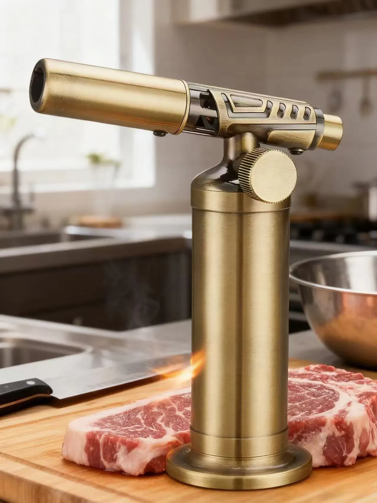 All-metal Windproof Butane Flame High-temperature Flame Torch Lighter