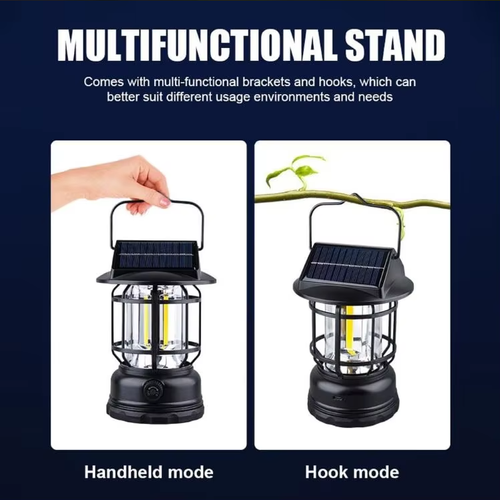 IP65 Portable USB Solar LED Lantern Rechargeable ABS Camping Lamps for Outdoor Emergency Lighting Camp Use