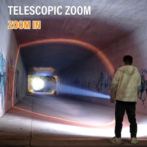 DY-01 Multi-functional handheld flashlight, work light with COB side beam, telescopic zoom, 7 modes, magnetic head.