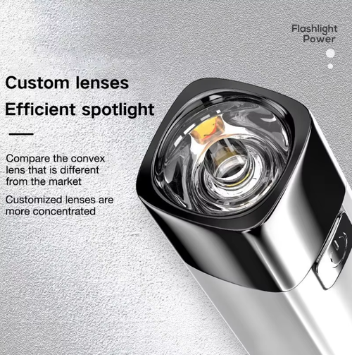 Mini Portable Strong Light Flashlight Rechargeable High Lumens Small Home Light Side Light Power Bank Outdoor Led Flashlight