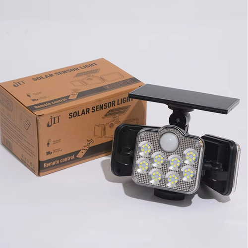 IP65 waterproof 3-head adjustable split 138 light-emitting diode solar wall lamp outdoor remote control