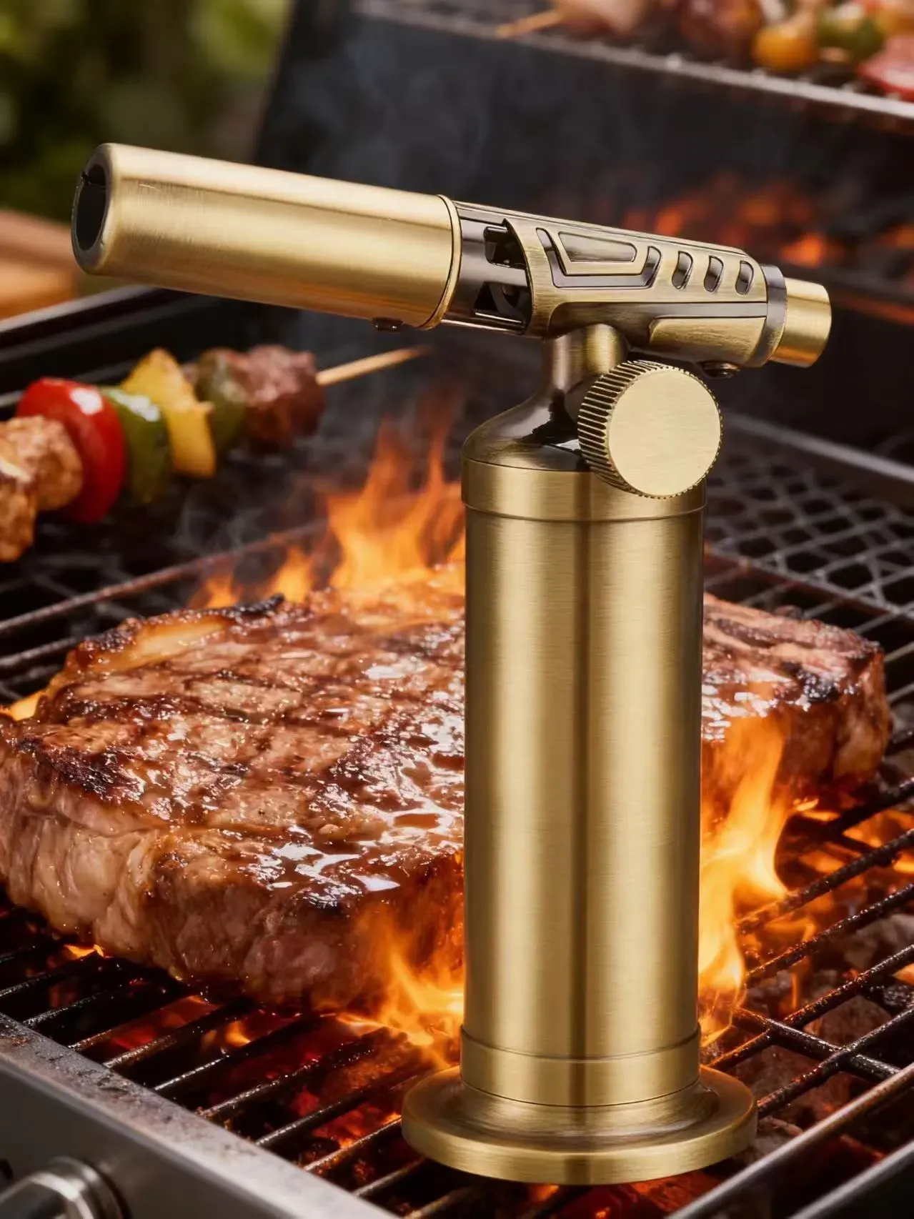 All-metal Windproof Butane Flame High-temperature Flame Torch Lighter