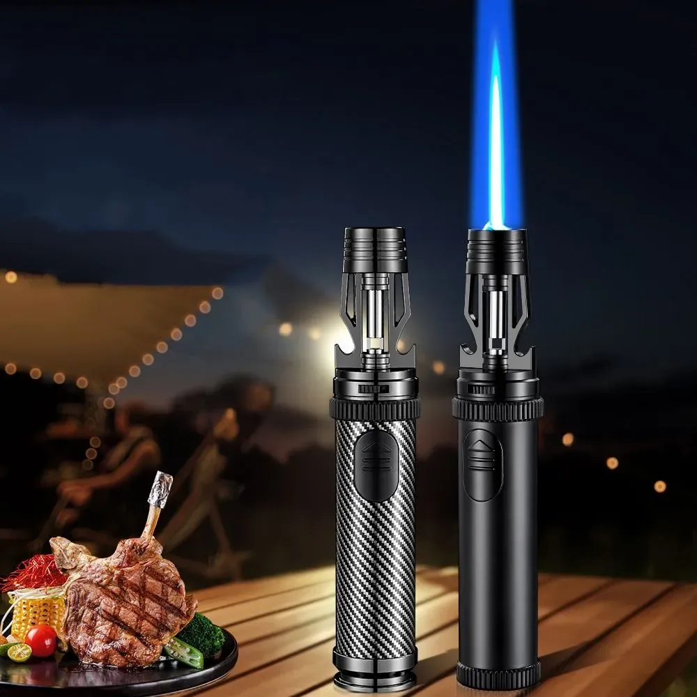 Multifunctional Torch Lighter Refillable Jet Flame Windproof Lighter Barbecue Bottle Opener