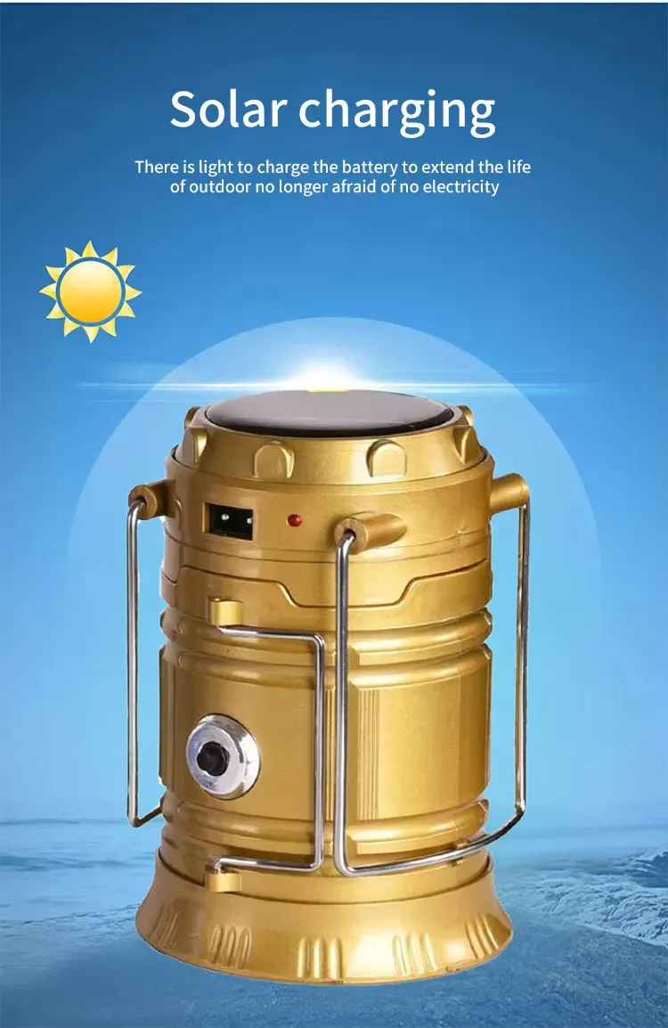 Mini Portable Outdoor Camping Light Solar Flashlight Led Camping Lantern