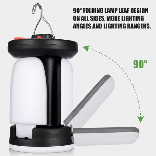 ZT-03 Portable USB rechargeable LED solar light, foldable outdoor hanging light for camping emergency charging.