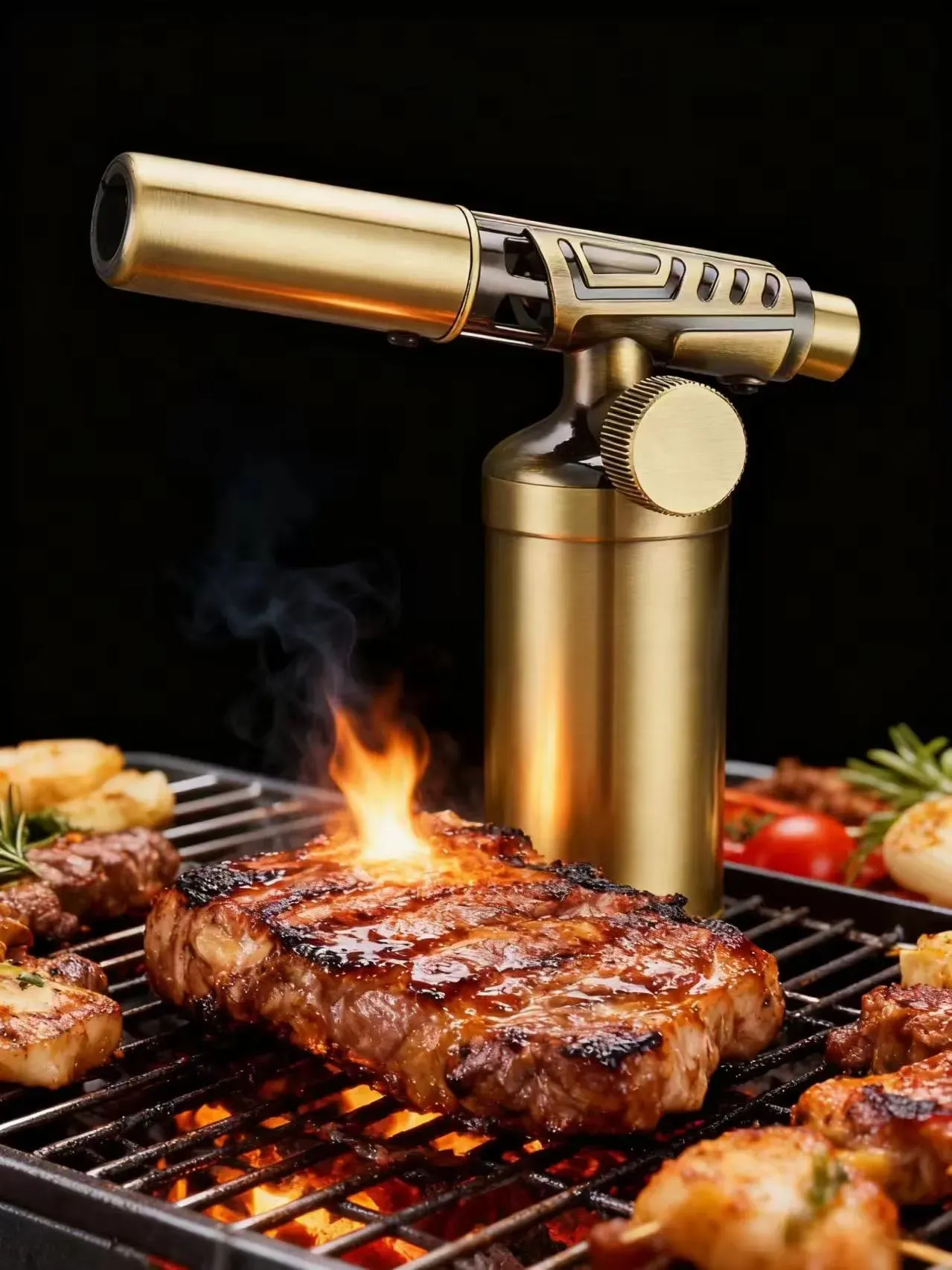 All-metal Windproof Butane Flame High-temperature Flame Torch Lighter