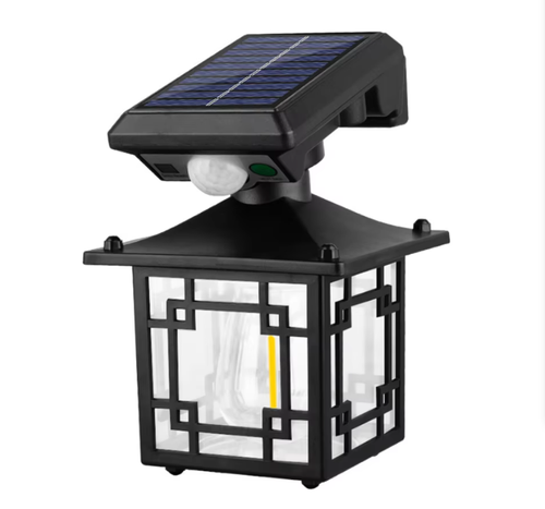 Outdoor IP65 waterproof human body-sensitive solar courtyard lamp wall-mounted lamp, with motion sensor, for garden courtyard lighting
