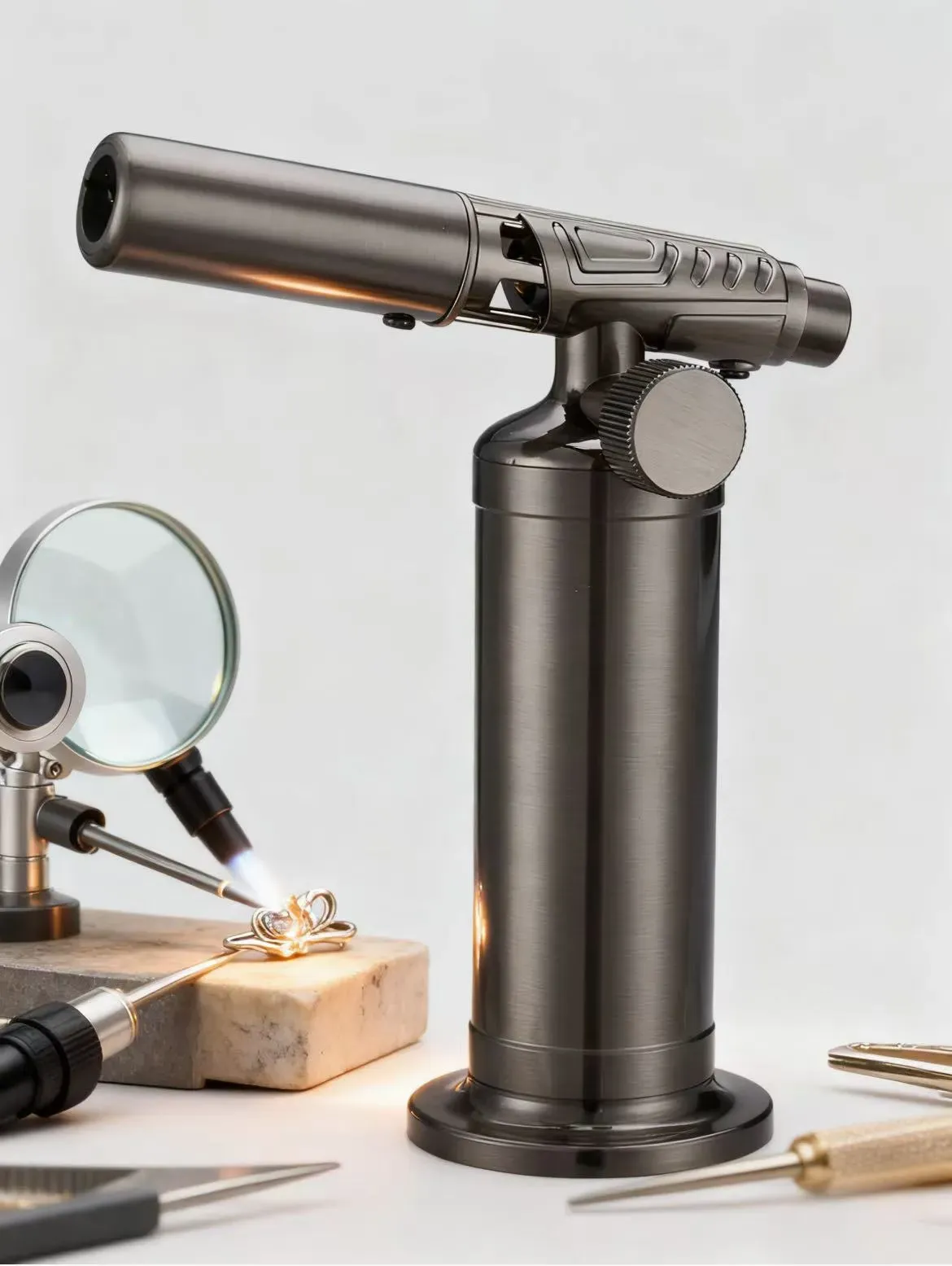 All-metal Windproof Butane Flame  High-temperature Flame Torch Lighter