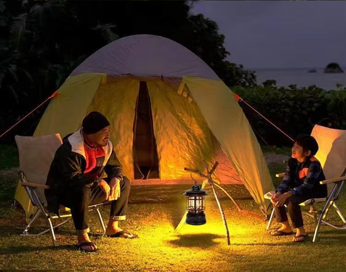 Retro camping lamp, battery-powered tent lamp, portable waterproof tent lamp, hiking tent