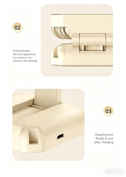 TX-FS02 Foldable Handheld Mini Fan Rechargeable, Doubles as a Phone Stand  Portable USB Desktop Fan