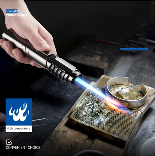 2025 Classic Metal Cigar Lighter Refillable Butane Windproof Portable Jet Flame Lighter with Bottle Opener Safety Lock SG006