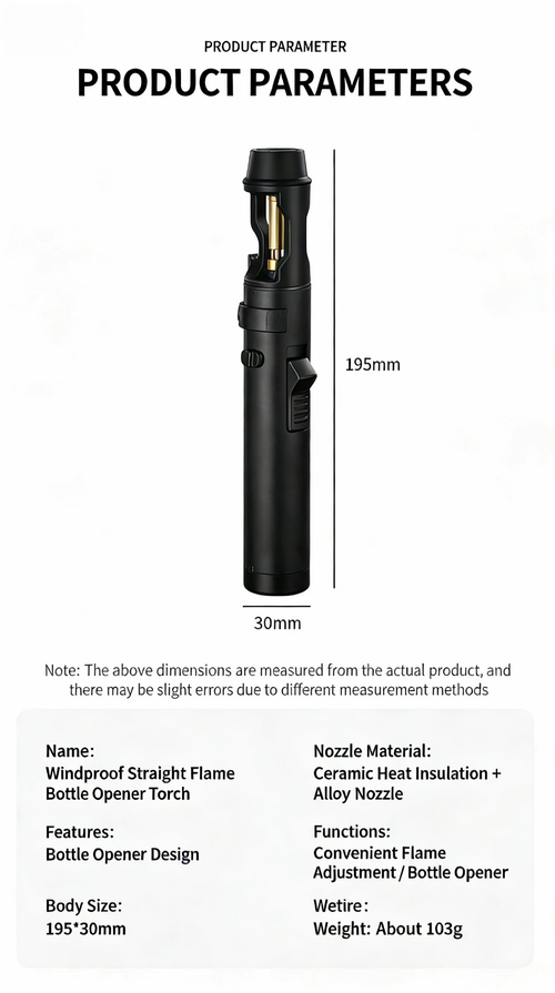 ZC-293Strong metal gas lighter, windproof, kitchen cooking torch, flame spray, barbecue, smoking accessories, cigar lighter, men's gift