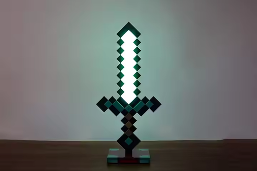 Minecraft Diamond Sword Lamp: 7 - Color & Sword Aura