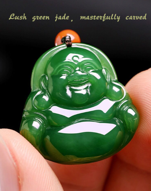 Hetian Jade Fortune Buddha Pendant