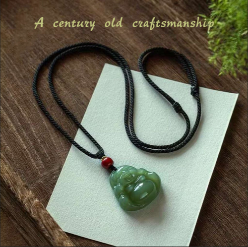 Hetian Jade Fortune Buddha Pendant