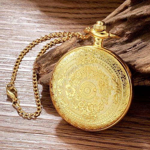 To My Son Engraved Gold Pocket Watch