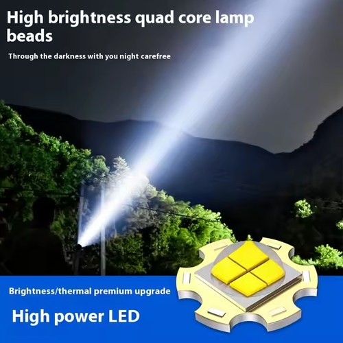 Multi - Func Outdoor Tactical Flashlight: Bright & Zoom