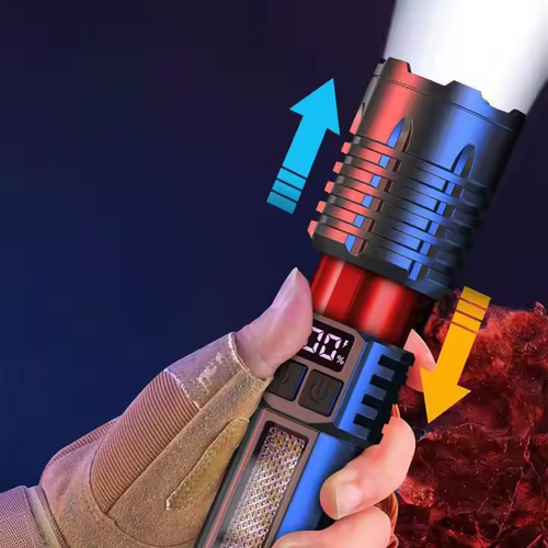 Multi - Func Outdoor Tactical Flashlight: Bright & Zoom