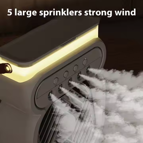 Multi - Fun Mist Fan: Spray + Light + Cooling