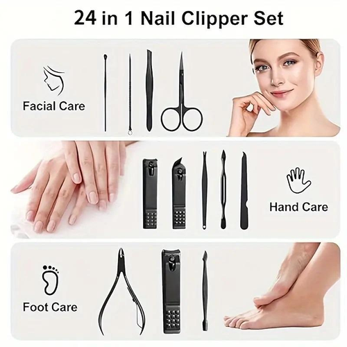 Sleek Black 24 - Piece Nail Care Collection