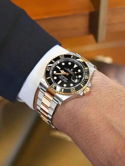 Two - Tone Dive - Style Mens Watch