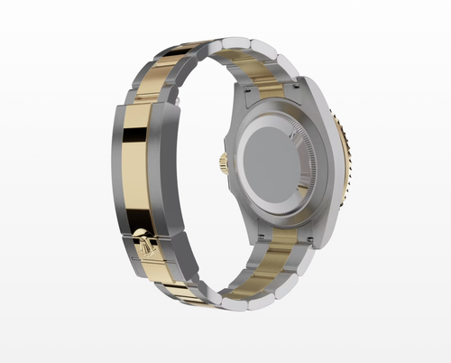 Two - Tone Dive - Style Mens Watch